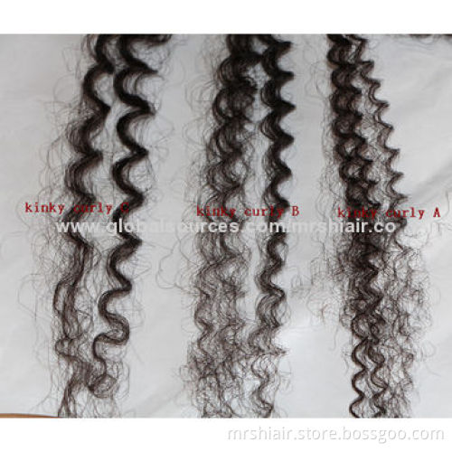 20-inch Natural Color Kinky Curly Indian Virgin Hair Extensions